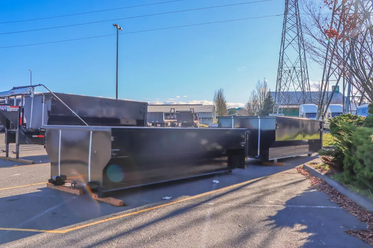 Roll-off dumpster ready for waste disposal at job site for Construction Dumpster Rental in Shawangunk